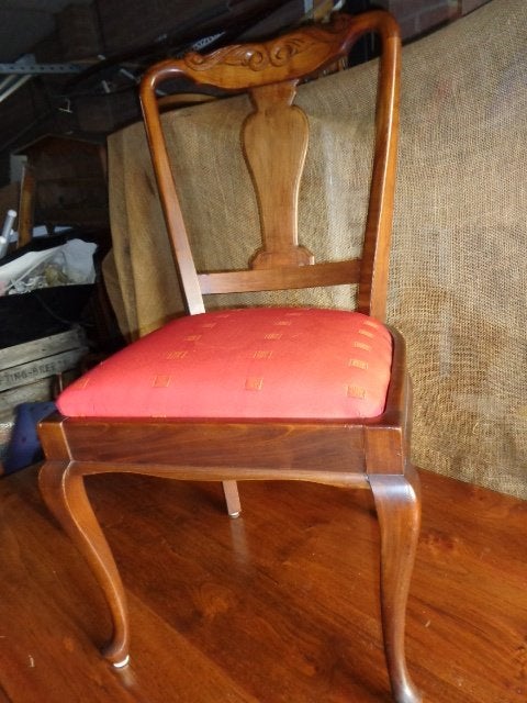 6 QUEEN STOELEN, Hout, Gebruikt, Ophalen of Verzenden, Rood