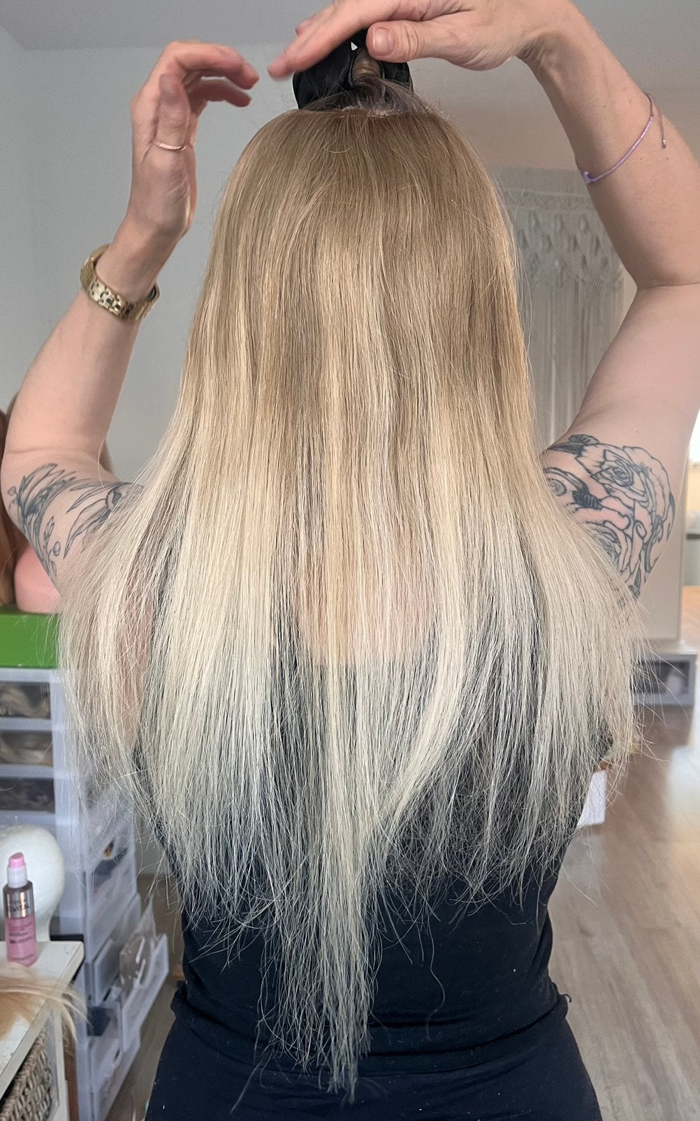 100% echt haar, V-part, U-part, topper, haarwerk, blond, Ophalen of Verzenden, Nieuw, Pruik of Haarverlenging