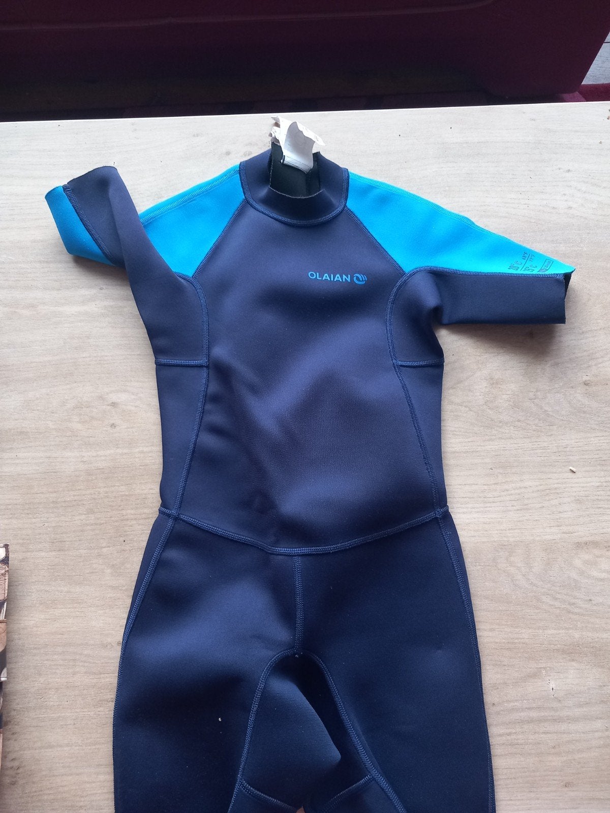Olaian Wetsuit Kinderen 10 Jaar - Blauw/Zwart, Kind, Ophalen of Verzenden, Zo goed als nieuw, Wetsuit