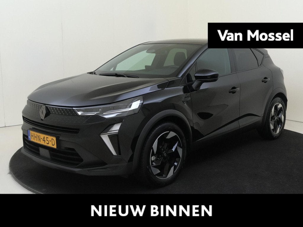 Renault Captur 1.6 E-Tech full hybrid 145 techno | Navigatie, 1345 kg, Gebruikt, Leder en Stof, Zwart