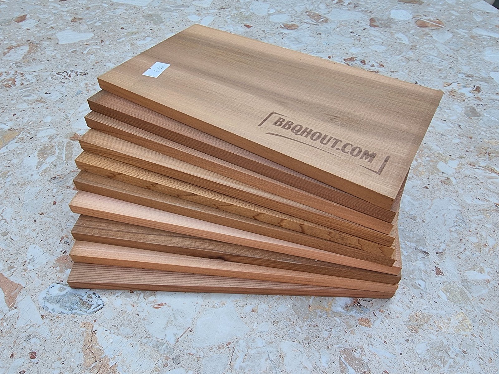 Ceder houten rookplankjes 21x11 cm 10 stuks, Ophalen of Verzenden, Nieuw