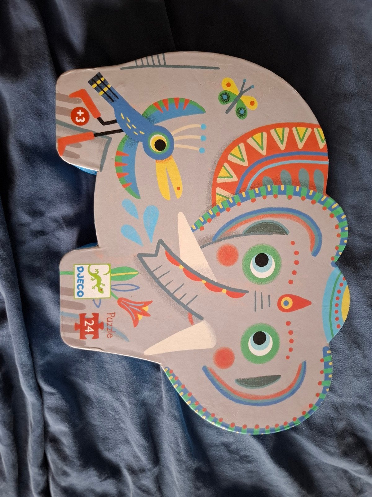 Djeco Puzzel Olifant - 24 stukjes, Ophalen of Verzenden, 10 tot 50 stukjes, Gebruikt, 2 tot 4 jaar