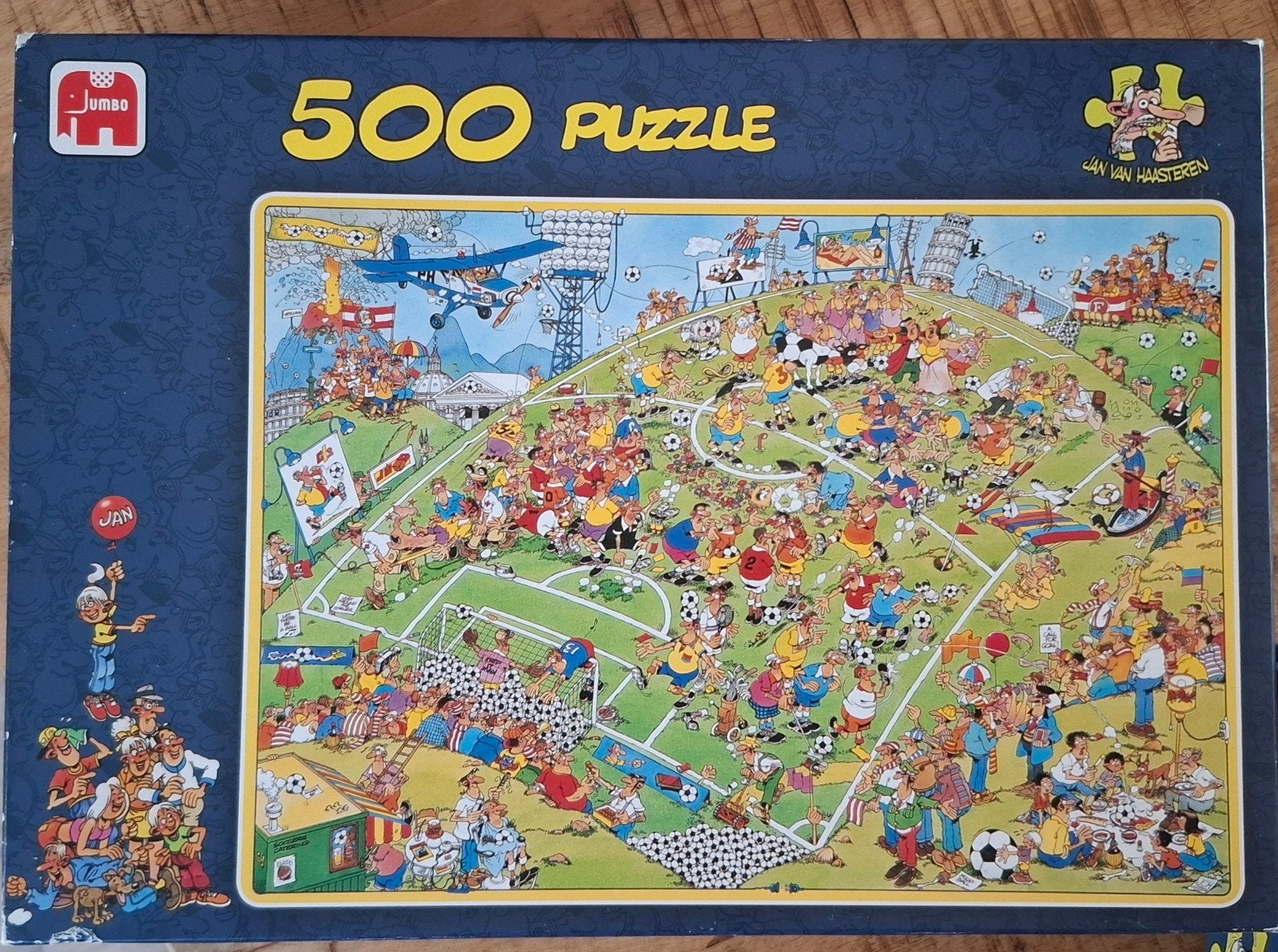 Jan van Haasteren 500 stukjes puzzel - Voetbal & Honden, Ophalen of Verzenden, 500 t/m 1500 stukjes, Gebruikt, Legpuzzel