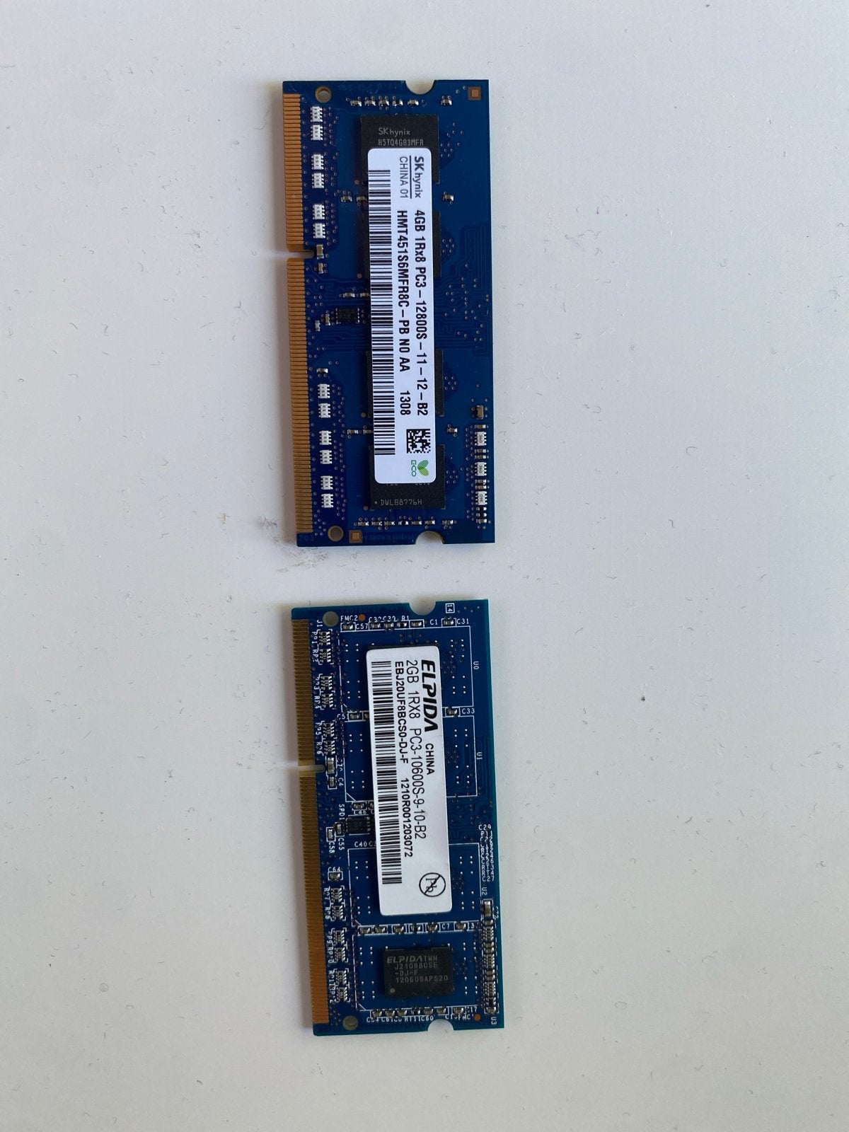 6GB DDR3 RAM Geheugen voor Laptop - SK Hynix & Elpida, Computers en Software, Gebruikt, DDR3, Ophalen of Verzenden, Laptop