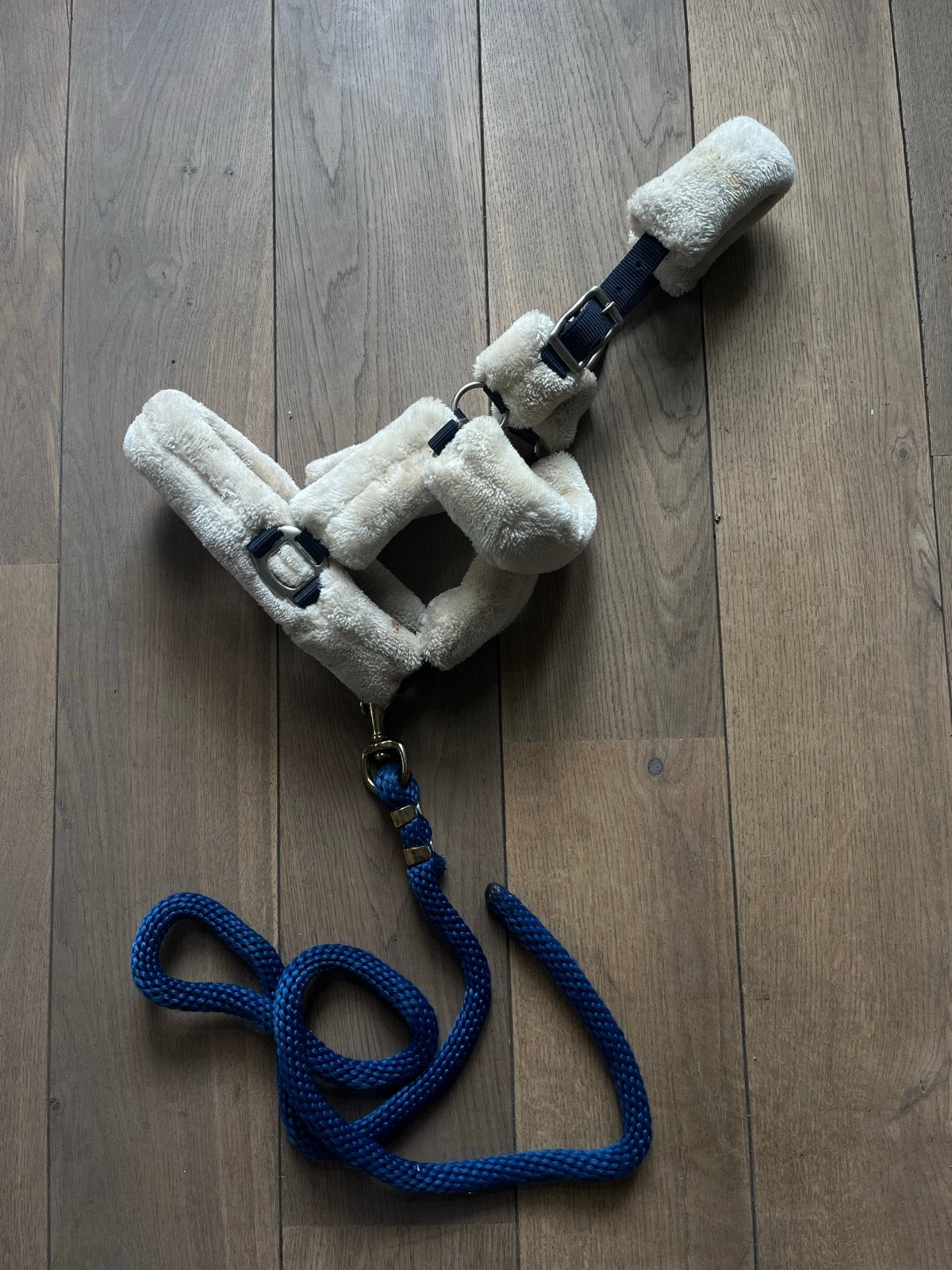 Bonthalster met bijgeleverd touw, Dieren en Toebehoren, Gebruikt, Verzenden, Wit, Halster