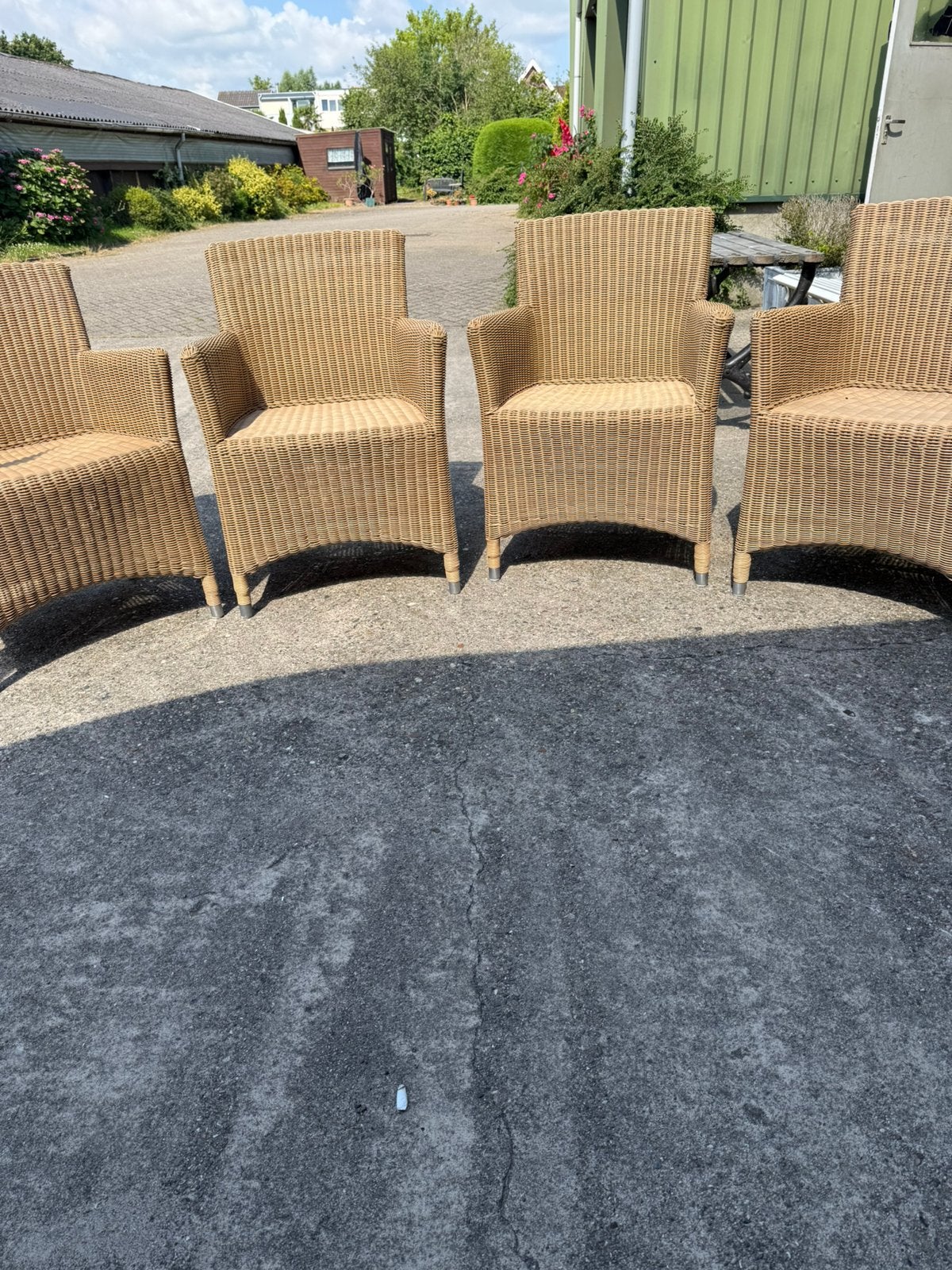4 Wicker Tuinstoelen van Slootstra Outdoor, Ophalen, ., Zo goed als nieuw, .