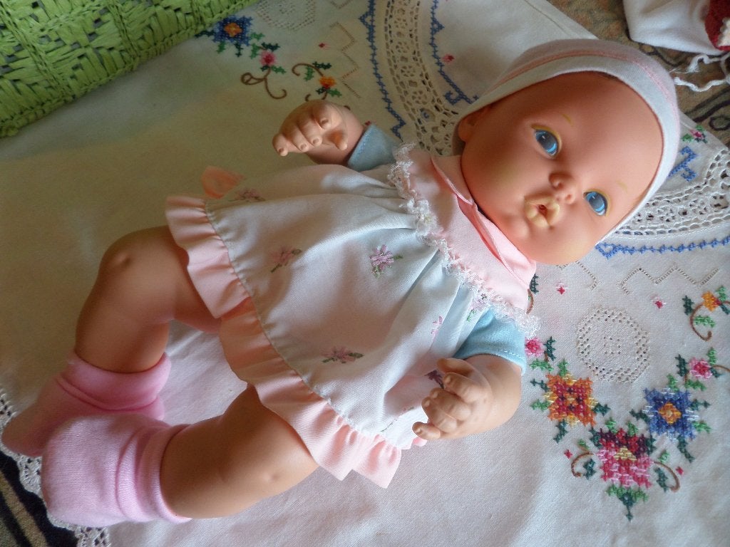 oude vinyl babypop Mattel 34 cm, Verzamelen, Poppen, Ophalen of Verzenden, Gebruikt, Pop