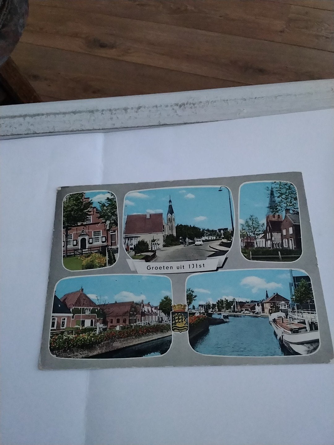 Oude ansichtkaart Groeten uit IJlst, Friesland, Ophalen of Verzenden, 1980 tot heden, Gelopen, Friesland