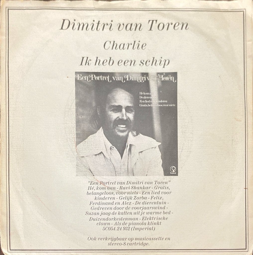 Dimitri van Toren, Charlie, Cd's en Dvd's, Gebruikt, 7 inch, Single, Ophalen of Verzenden