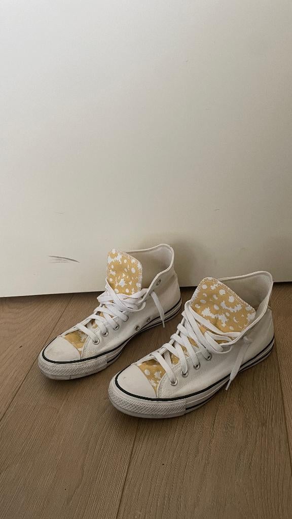 Hoge Converse All Stars - maat 41,5, Wit, Ophalen of Verzenden, Converse All Stars, Sneakers of Gympen
