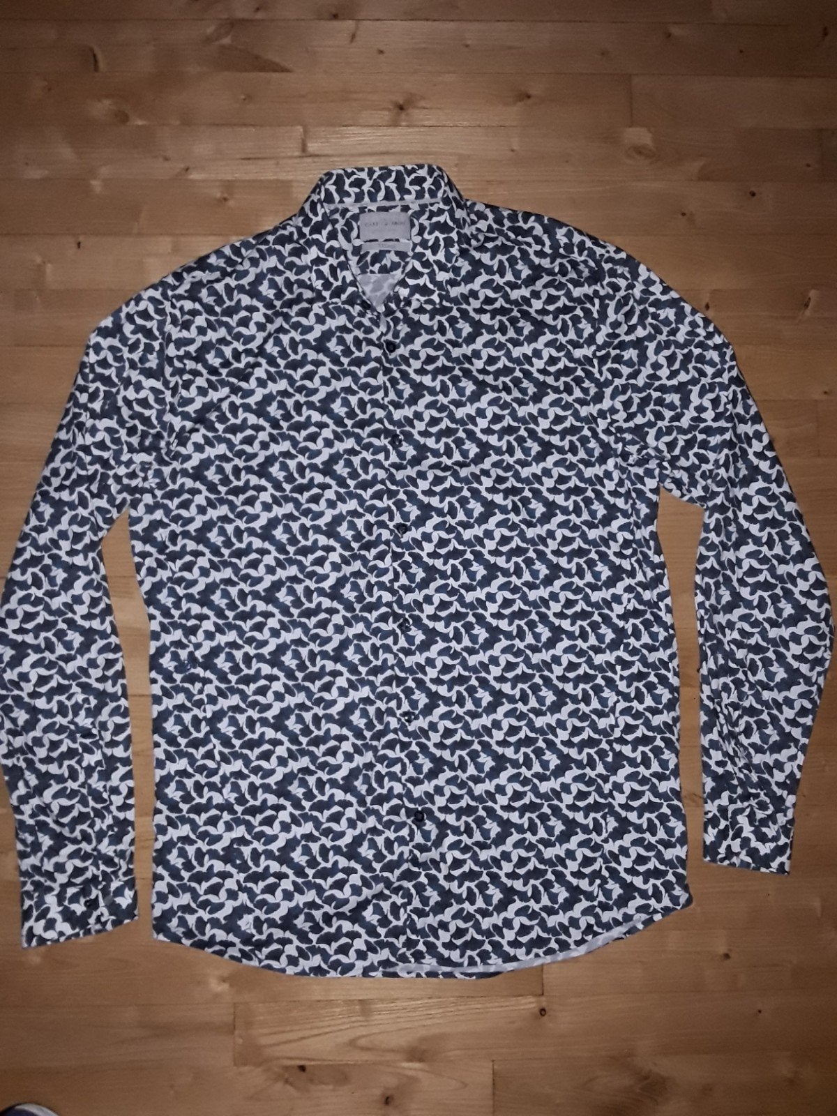 Wit met groene Cast Iron blouse mt XXL, Overhemd, Wit, Ophalen of Verzenden, Zo goed als nieuw
