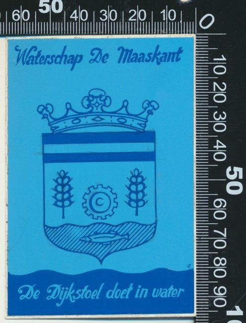 Sticker: Waterschap De Maaskant - Oss (3), Ophalen of Verzenden, Zo goed als nieuw, Dier en Natuur