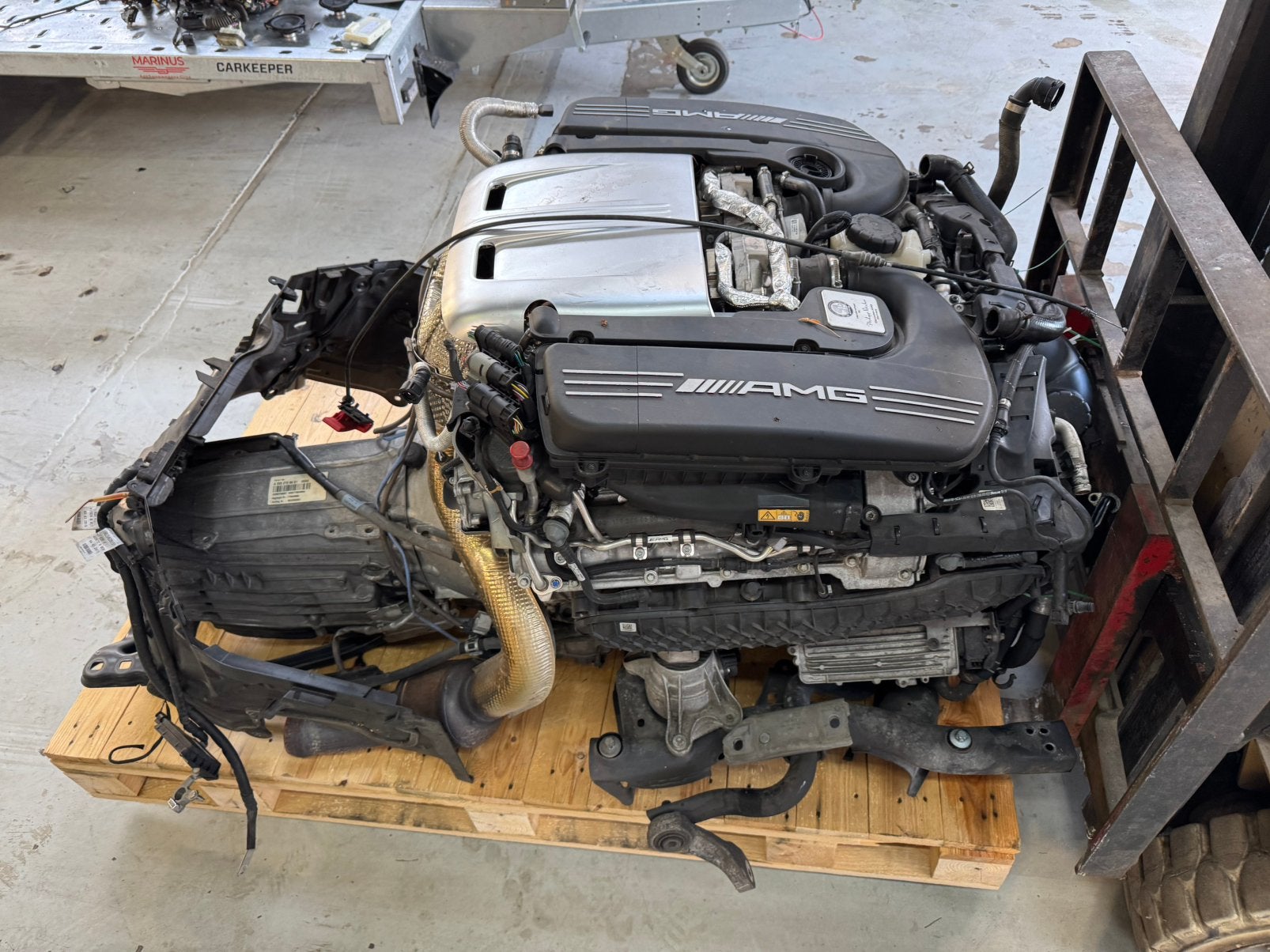 Motorblok compleet 63 amg 177980 4.0 v8 turbo w205 E C G, Ophalen, Gebruikt, Mercedes nederland, Mercedes-Benz