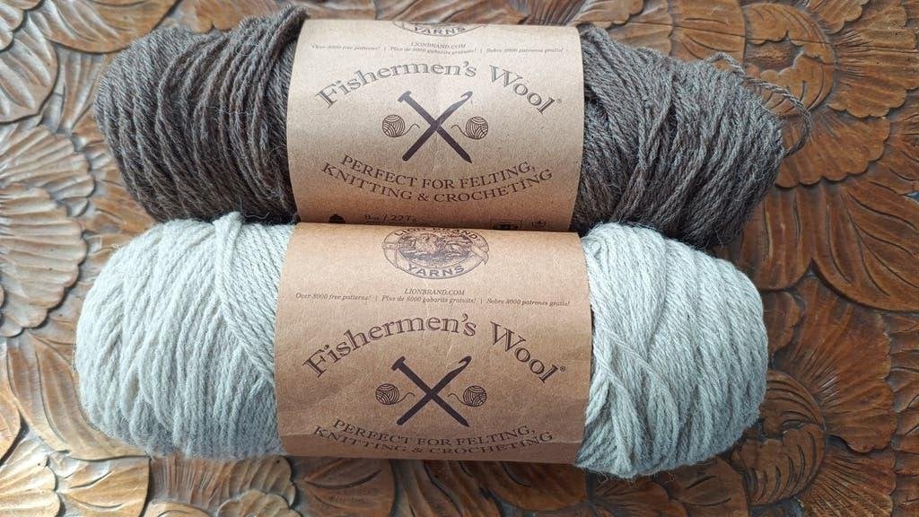 breiwol naturel - Lion Brand Fishermens Wool - ca 350 gram, Verzenden, Zo goed als nieuw, Breien of Haken, Wol of Garen
