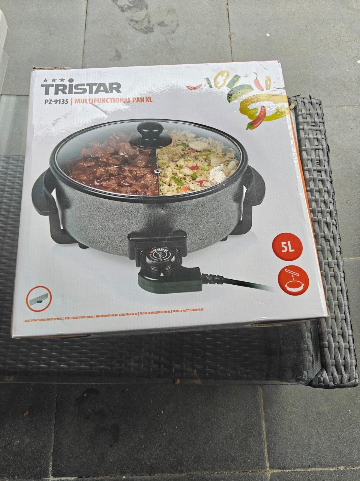 Tristar PZ-9135 Multifunctionele Pan XL - 5L, Ophalen of Verzenden, Zo goed als nieuw