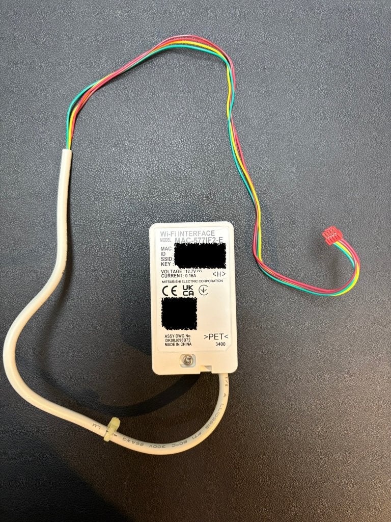Mitsubishi Electric WiFi module MAC-577IF2-E (4-ader/CN110), Koelen en Ontvochtigen, 3 snelheden of meer, Ophalen of Verzenden