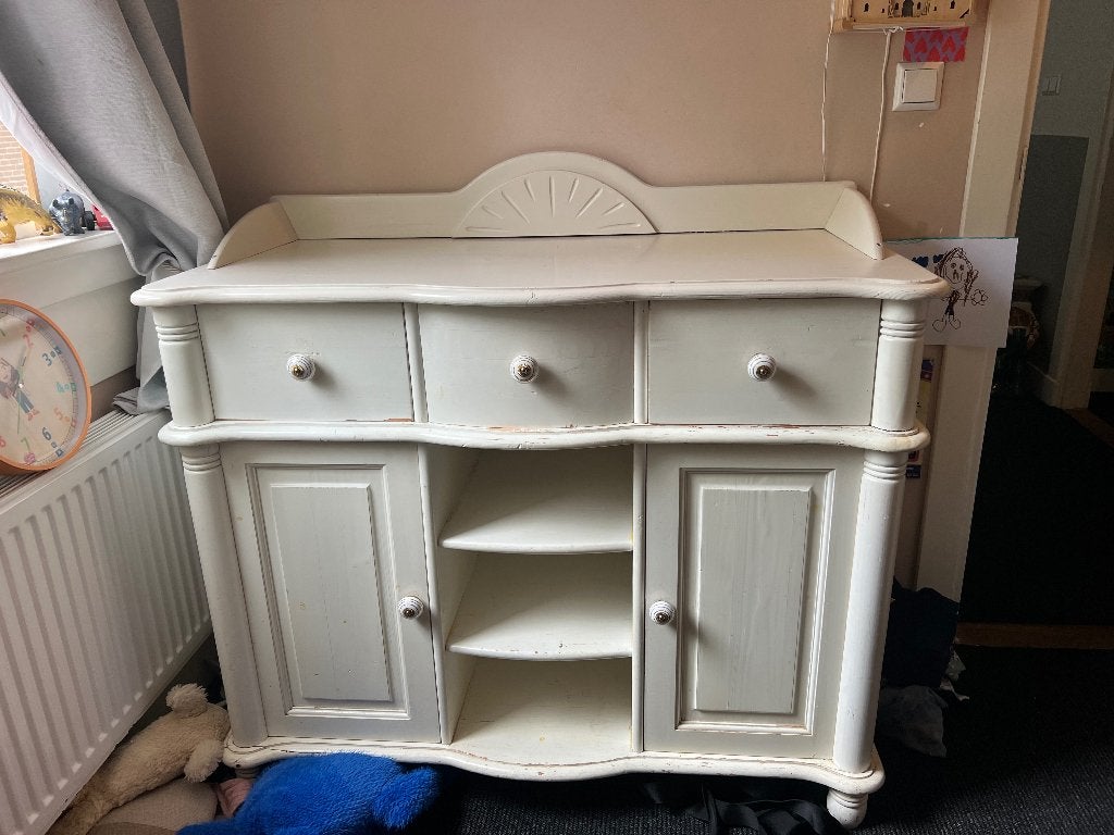 Kinder commode wit, Ophalen, Gebruikt, 50 tot 70 cm, 100 cm of meer