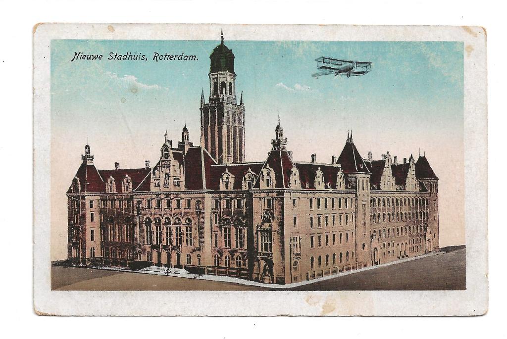 BF432-Rotterdam,Nieuwe Stadhuis,fake vliegtuig, Verzenden, Gelopen, Zuid-Holland
