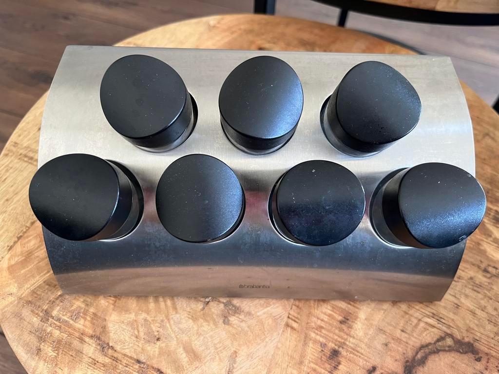 Brabantia kruidenrek met 8 potjes, Ophalen of Verzenden, Gebruikt