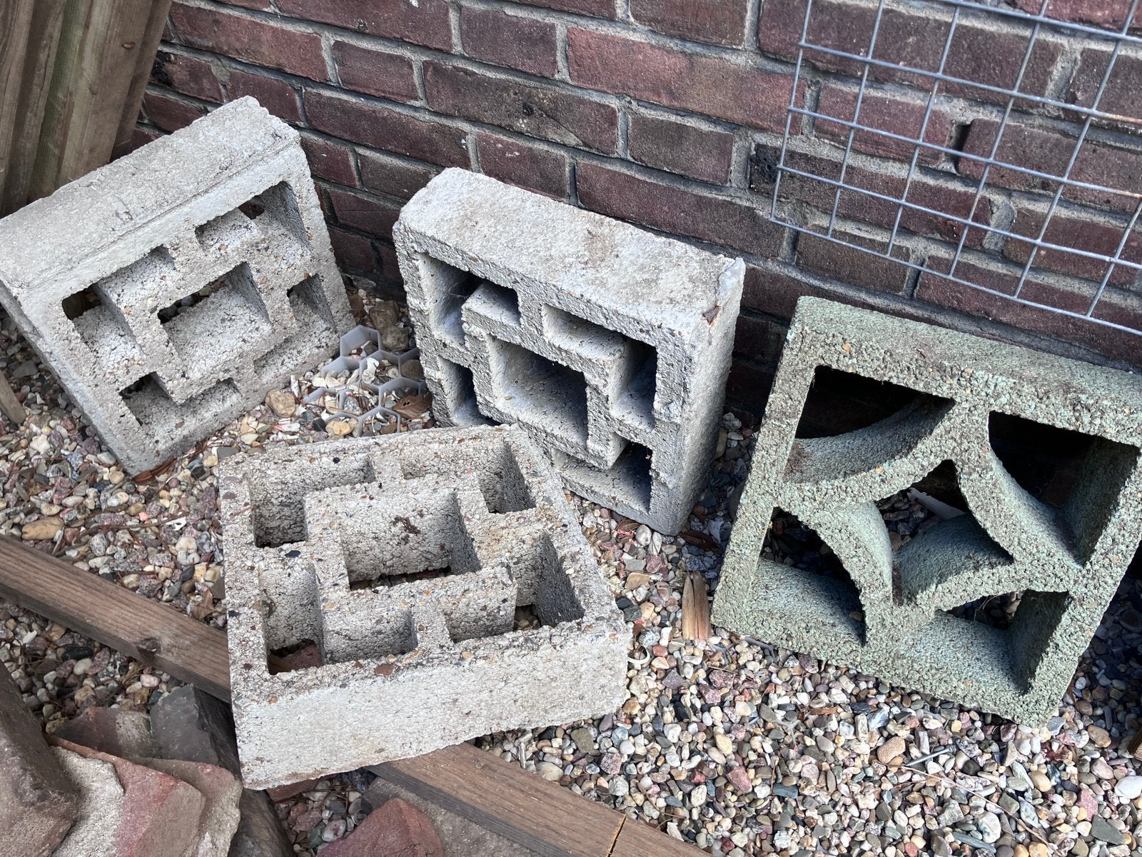 Vier patioblokken, Tuin en Terras, Ophalen, Gebruikt, Split