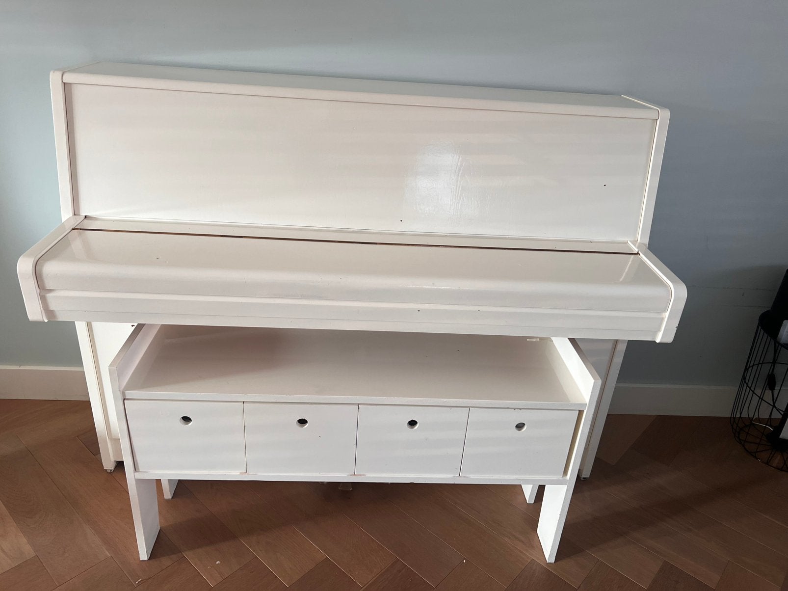 Piano Yamaha M5J, Muziek en Instrumenten, Piano's, Ophalen, Gebruikt, Wit, Piano
