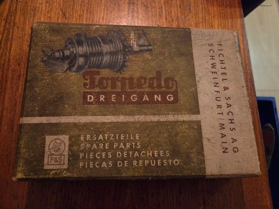 Vintage F&S Torpedo Dreigang Fiets Onderdelen Box, Ophalen of Verzenden, Nieuw, Torpedo