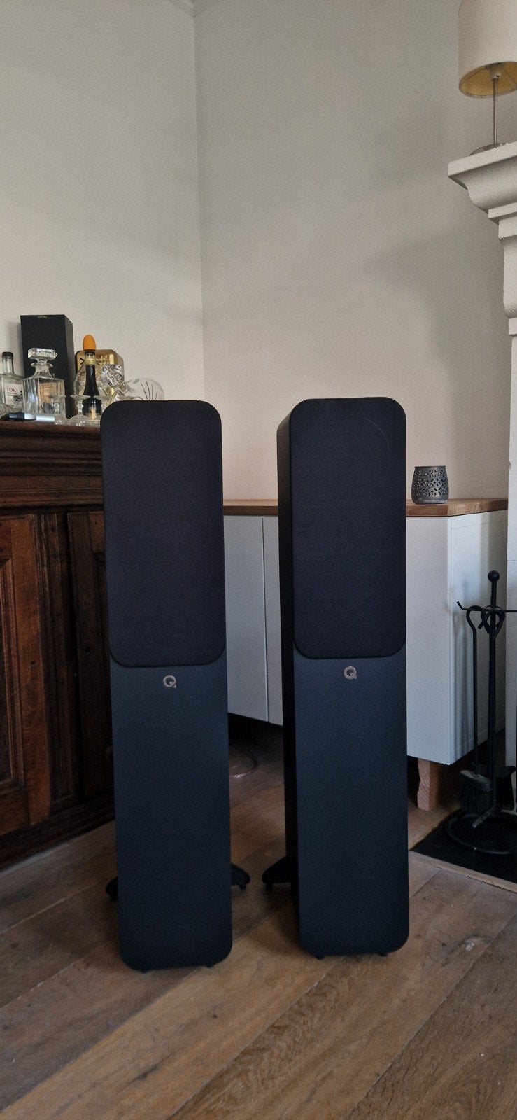 Q Acoustics 3050i. Zwarte, vloerstaande luidsprekers, Audio, Tv en Foto, Vloerstaande luidspreker, Basreflex, Zo goed als nieuw