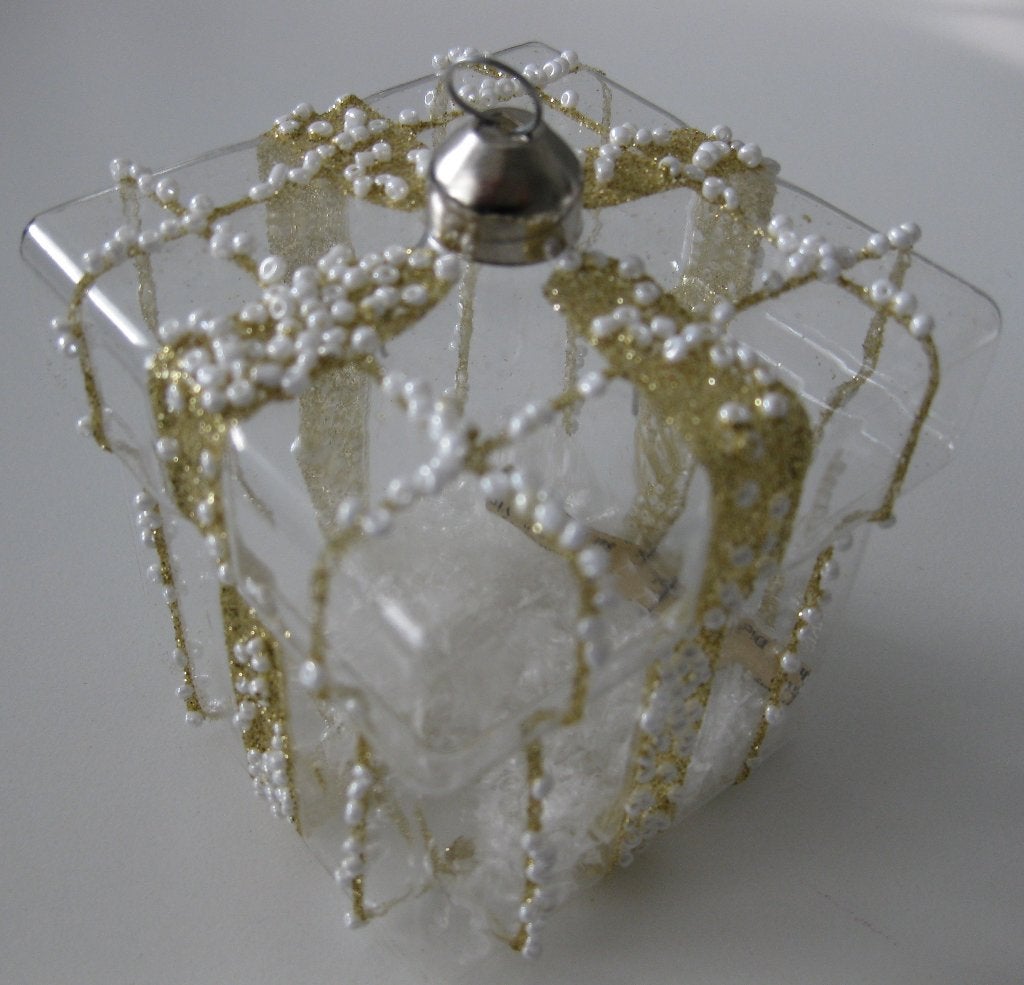 Kerst: Riviera Maison Kerstornament / Kersthanger glas 8x8x8, Ophalen of Verzenden, Nieuw
