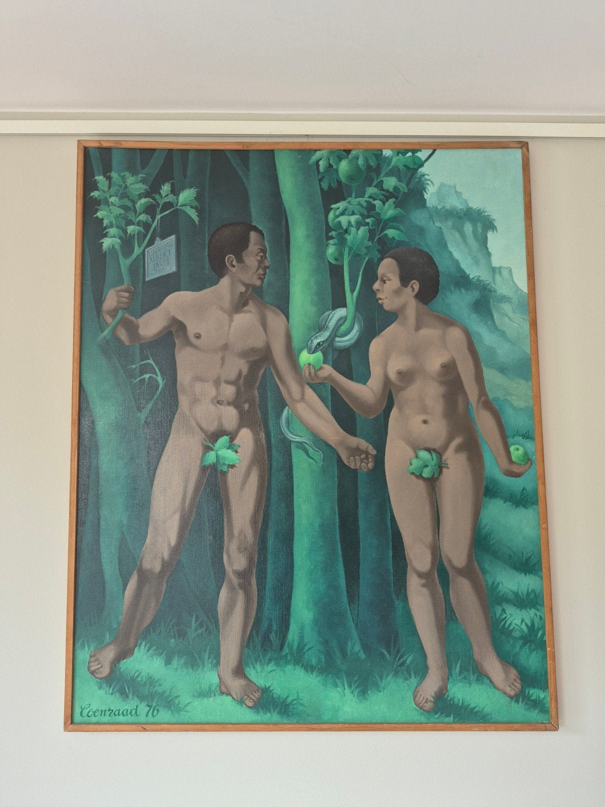 Coenraad Smit - Adam en Eva (1976), Antiek en Kunst, Kunst | Schilderijen | Klassiek, Ophalen