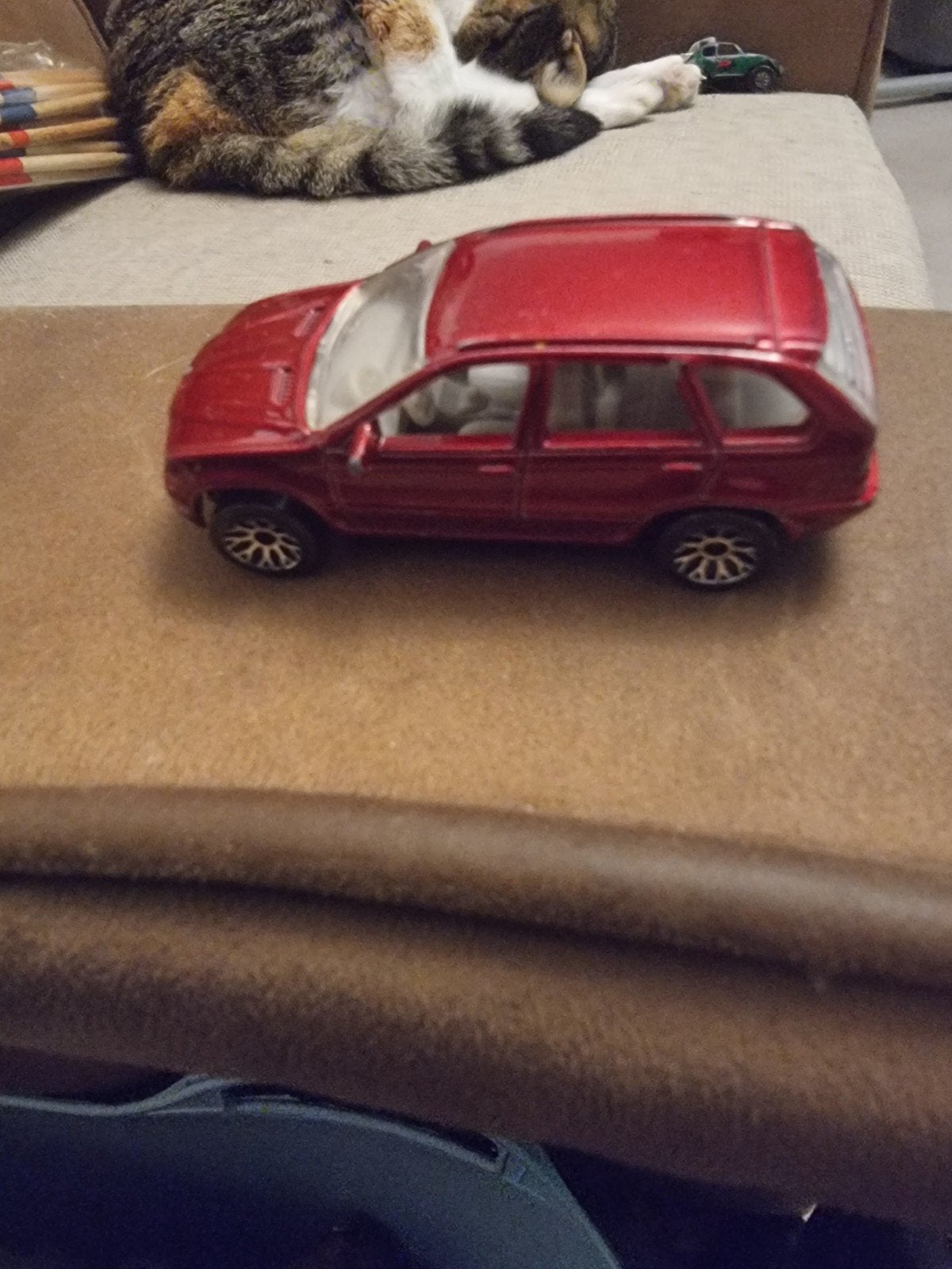 Rode speelgoedauto - BMW X5 model, Ophalen of Verzenden, Gebruikt, Auto