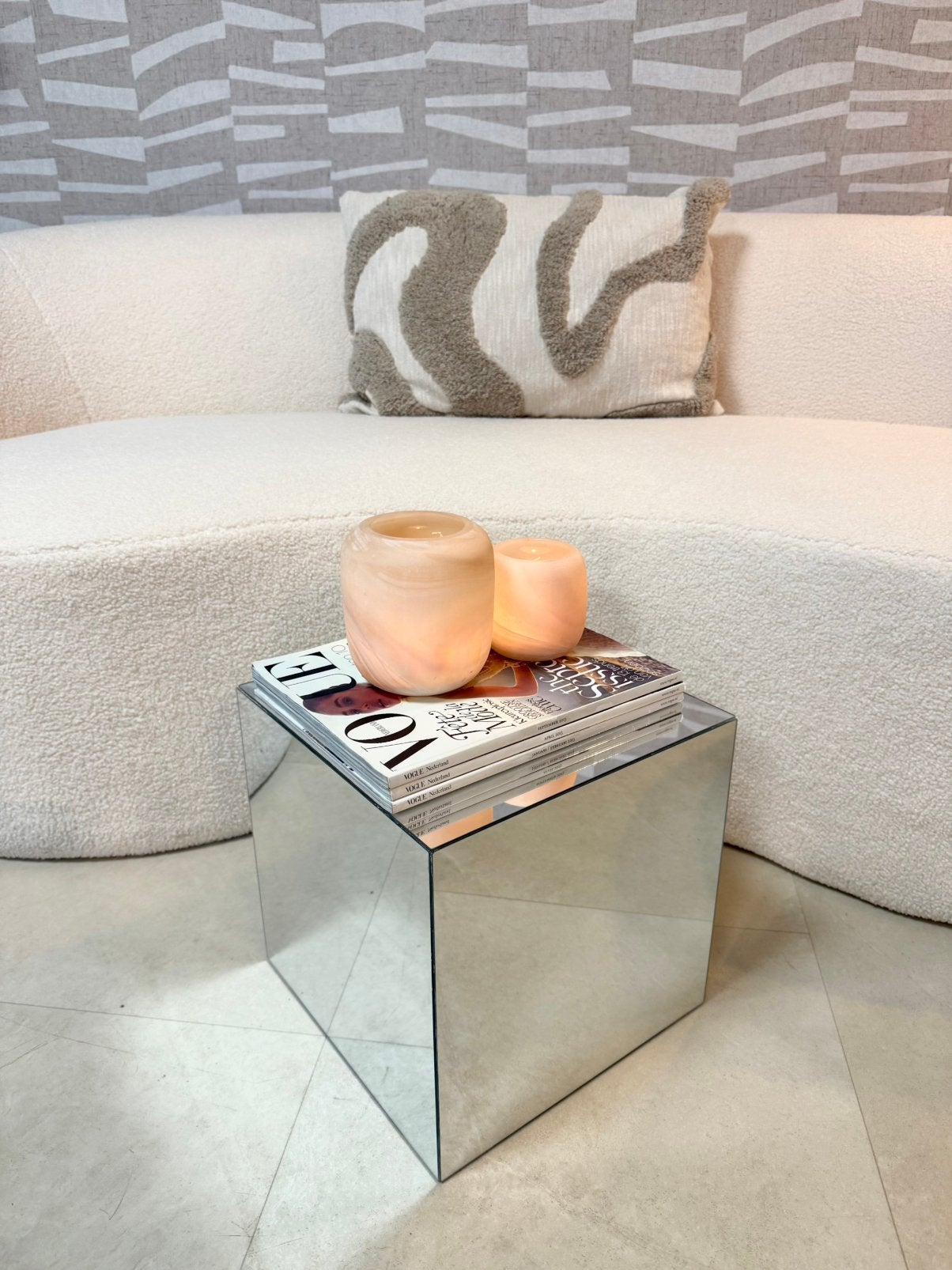 Spiegel kubus / bijzettafel / salontafel - 30 x 30 cm nieuw, Ophalen, Nieuw