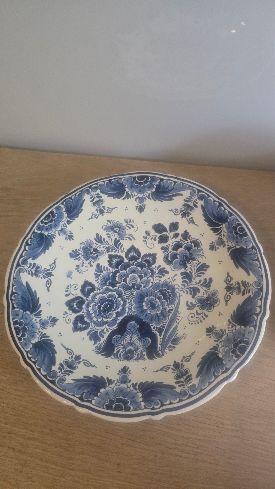 Delfts Blauw Wandbord - Handgeschilderd 1966, Antiek en Kunst, Ophalen of Verzenden