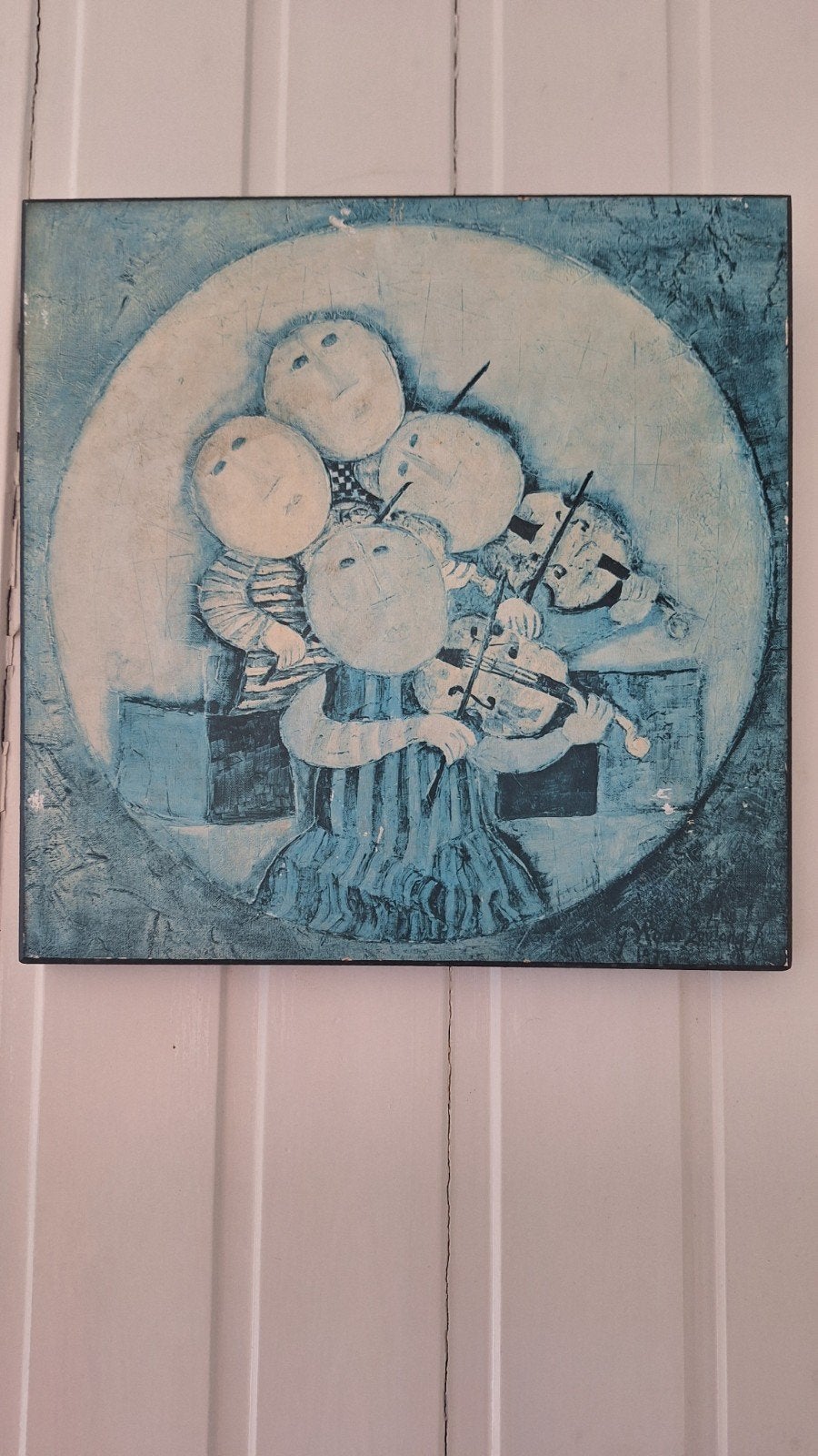 Schilderij: Little Musicians Quartet - Rodo Boulanger, Antiek en Kunst, Ophalen of Verzenden