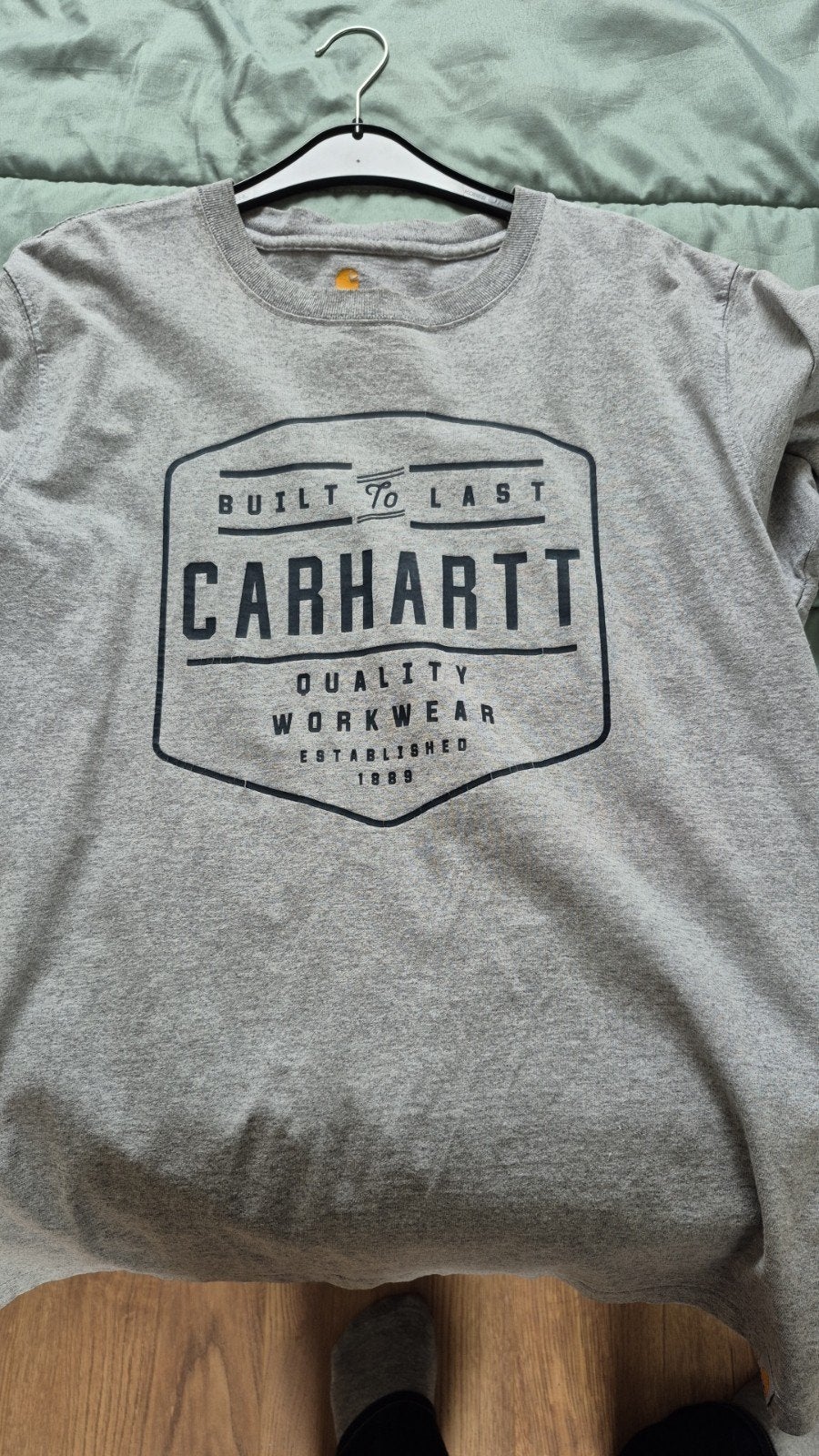 Carhartt T-shirt Grijs Maat L - Relaxed Fit, Kleding | Heren, T-shirts, Maat 52/54 (L), Carhartt, Ophalen of Verzenden, Zo goed als nieuw