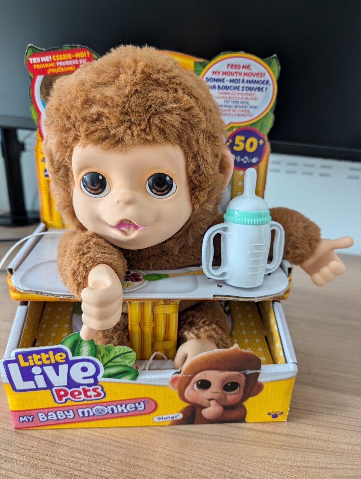 Little Live Pets My Baby Monkey 'Mango' Interactief Aapje, Kinderen en Baby's, Ophalen of Verzenden, Zo goed als nieuw, Jongen of Meisje