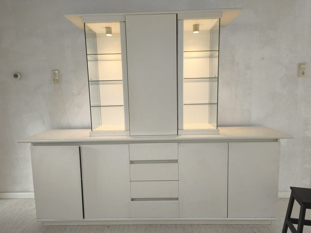 Vitrine kast, inclusief verlichting - Gratis, Gebruikt, Met lade(s), Ophalen of Verzenden, 200 cm of meer