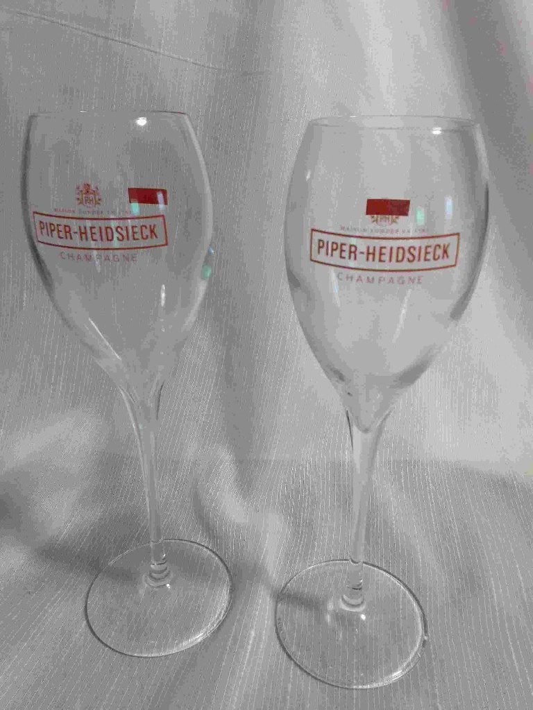 PIPER HEIDINSIECK champagne glazen 2 stuks (20 cm hoog) # 4, Ophalen of Verzenden, Zo goed als nieuw, Overige typen