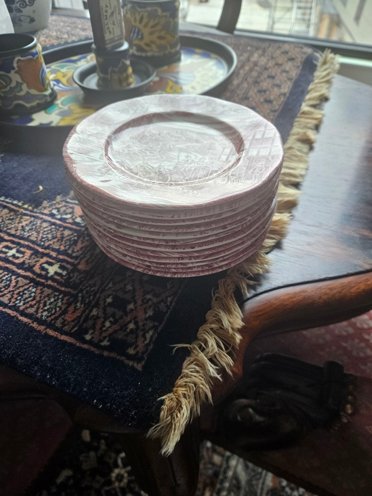 Set van 12 Furnivals Dickens Coaching Days borden, Antiek en Kunst, Ophalen of Verzenden