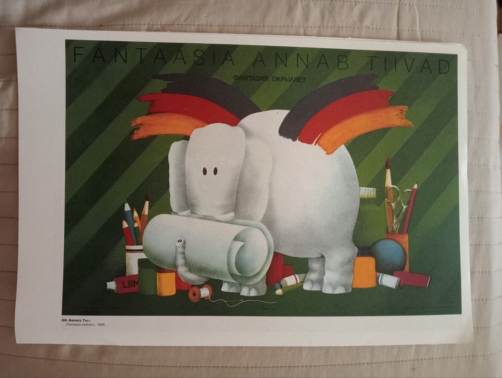 Affiche Rusland 1986, Ophalen of Verzenden, Zo goed als nieuw, A1 t/m A3, Film en Tv