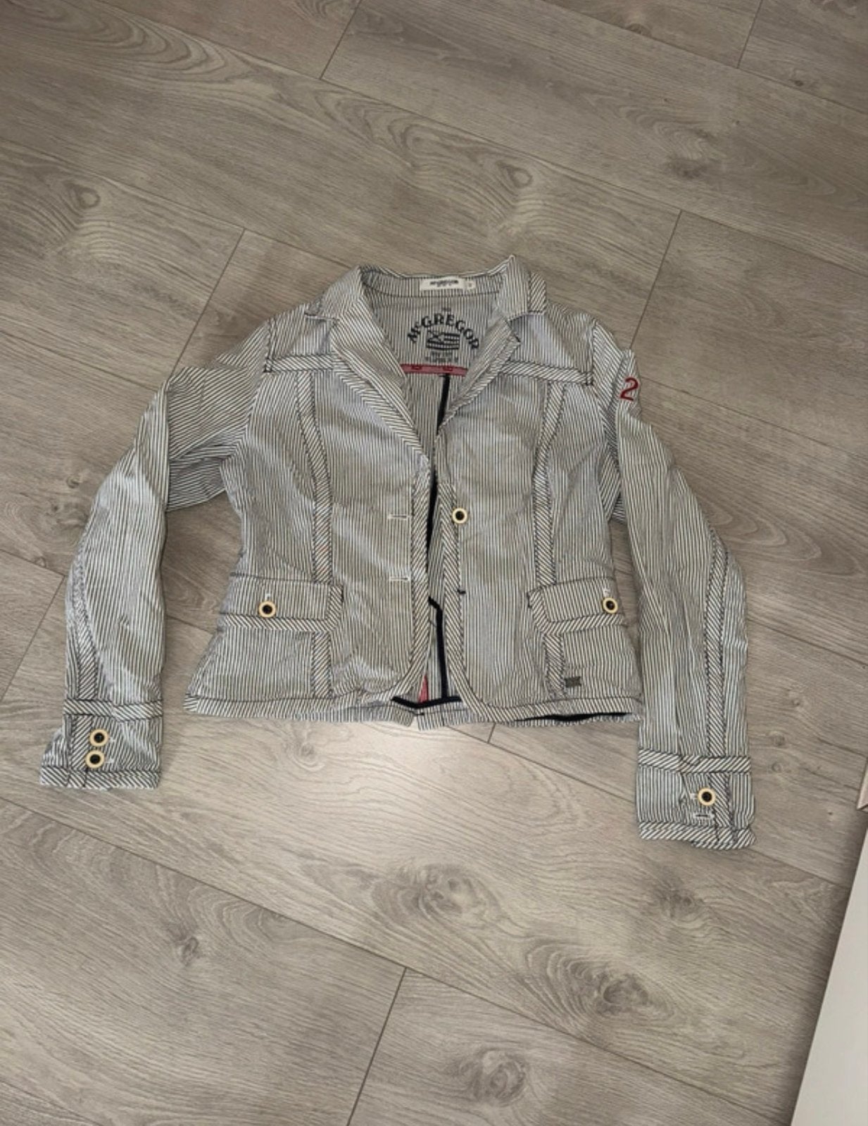 McGregor gestreept jasje - Nieuw met klein defect, Kleding | Dames, Ophalen of Verzenden, Nieuw, Maat 42/44 (L), Wit
