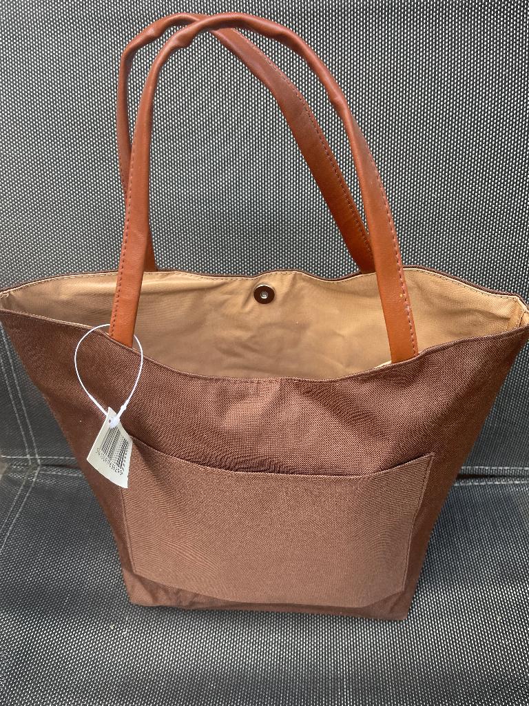 Tas met Handvatten "Trendy" Kleur: Bruin Nieuw, Ophalen of Verzenden, Nieuw, Bruin, Handtas