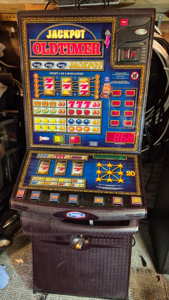 Nette OLDTIMER JACKPOT Gokkast Halversie 1000 Punter, Verzamelen, Automaten | Gokkasten en Fruitautomaten, Gebruikt, Euro, Met sleutels
