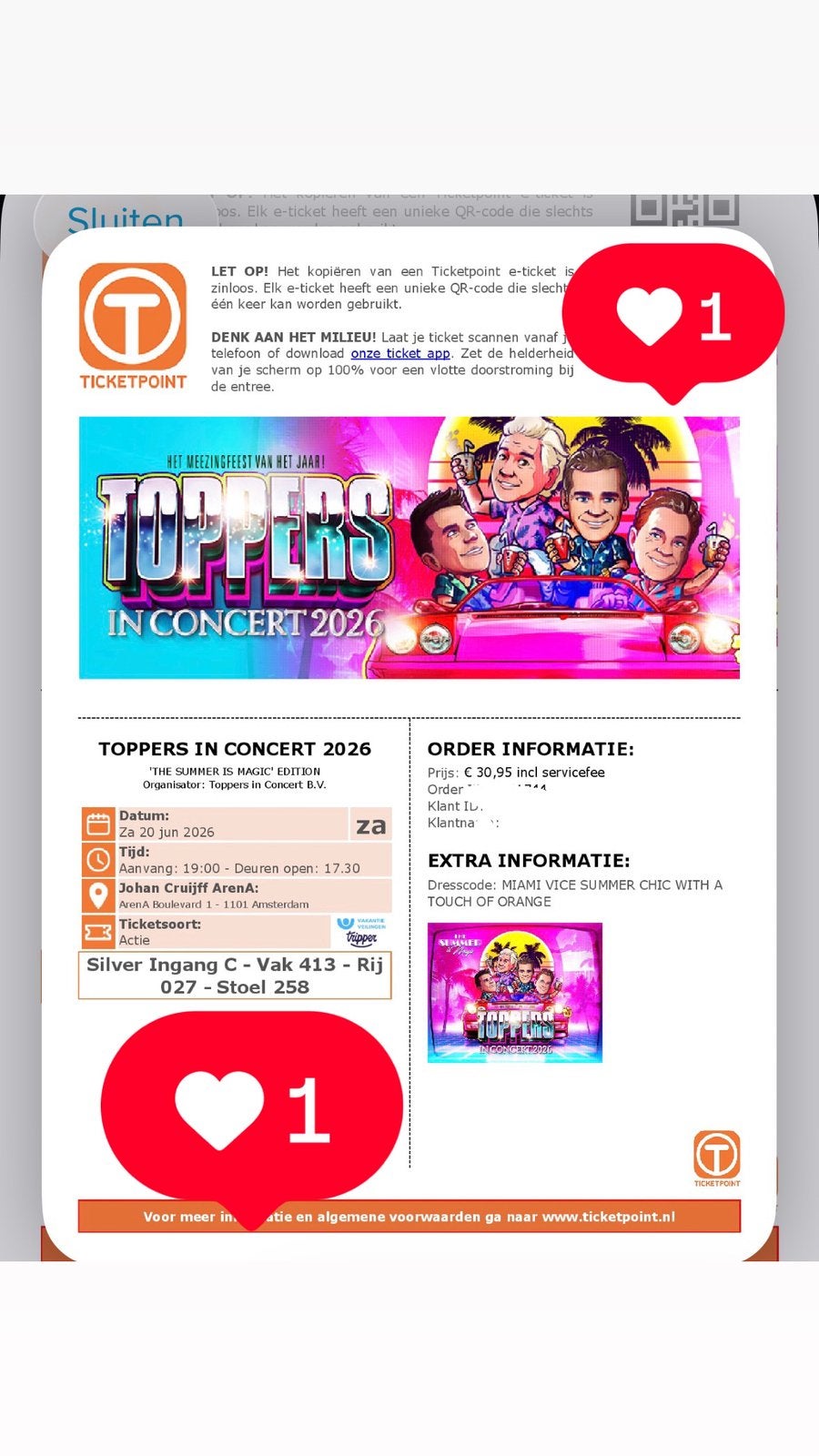 Toppers in concert 2026, Tickets en Kaartjes, Twee personen, Juni, Overige typen