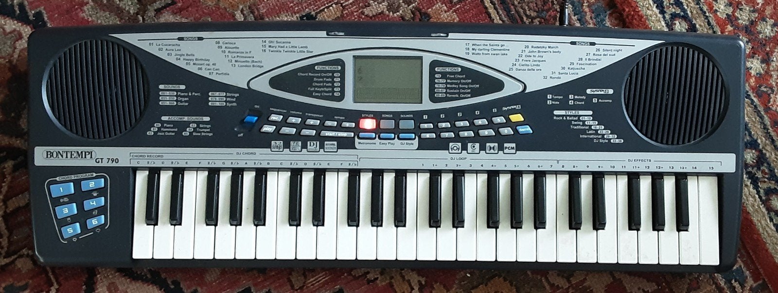 Bontempi GT 790 Keyboard met adapter, Ophalen, Gebruikt, 61 toetsen, Overige merken