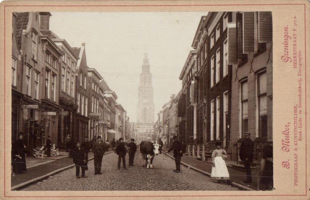 Kabinet Foto - Groningen - de Oosterstraat -B.L. Mulder, Gebruikt, Foto, Ophalen of Verzenden, Gebouw