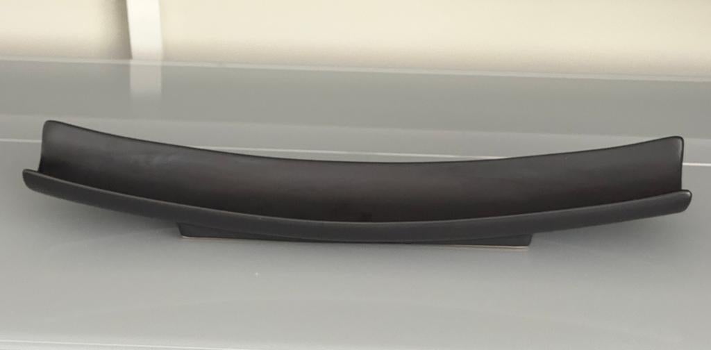 Mat zwarte langwerpige schaal van WP Design 51,7 cm, Ophalen, Rond, Aardewerk, Minder dan 40 cm