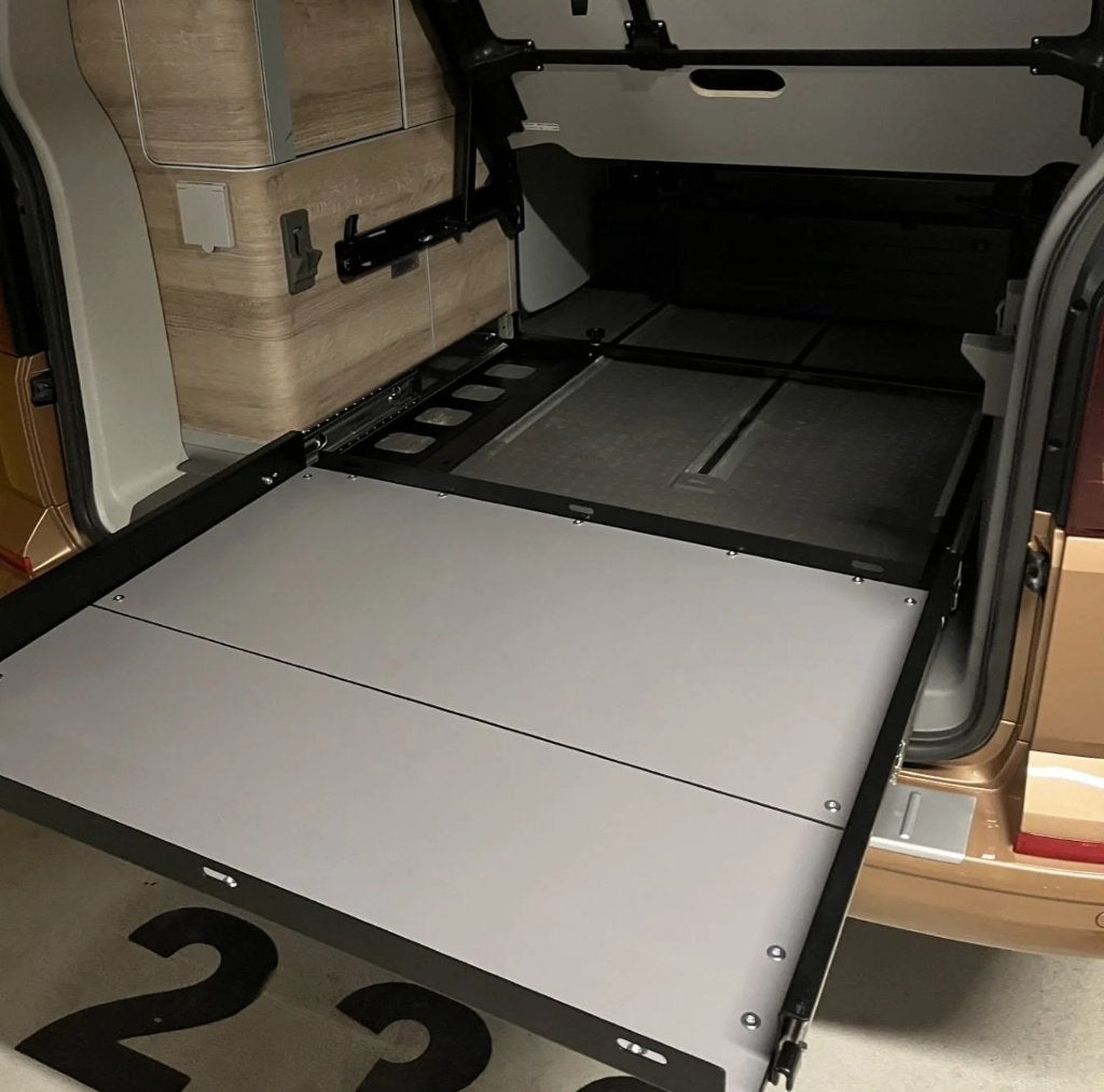 California Auto Uitschuiflade ook voor Multivan, Caravans en Kamperen, Camper-accessoires, Zo goed als nieuw, Ophalen