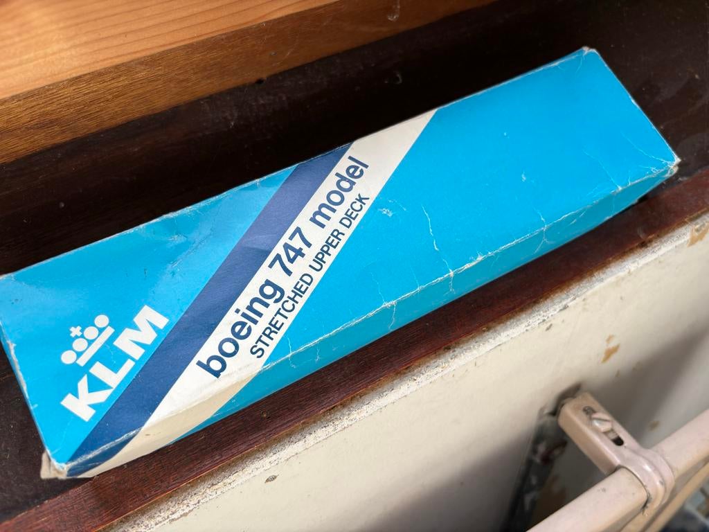 KLM Boeing 747 model Stretched Upper Deck, Verzamelen, Luchtvaart en Vliegtuigspotten, Ophalen, Gebruikt, Schaalmodel