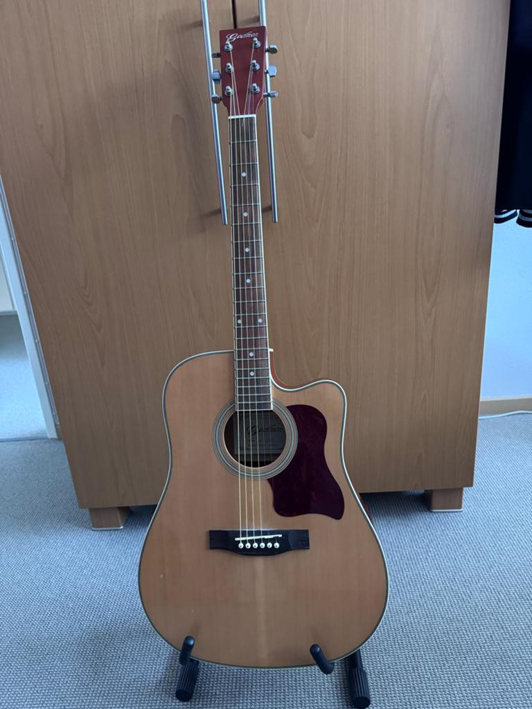 Godman akoestische gitaar met standaard, Ophalen, Gebruikt, Western- of Steelstringgitaar