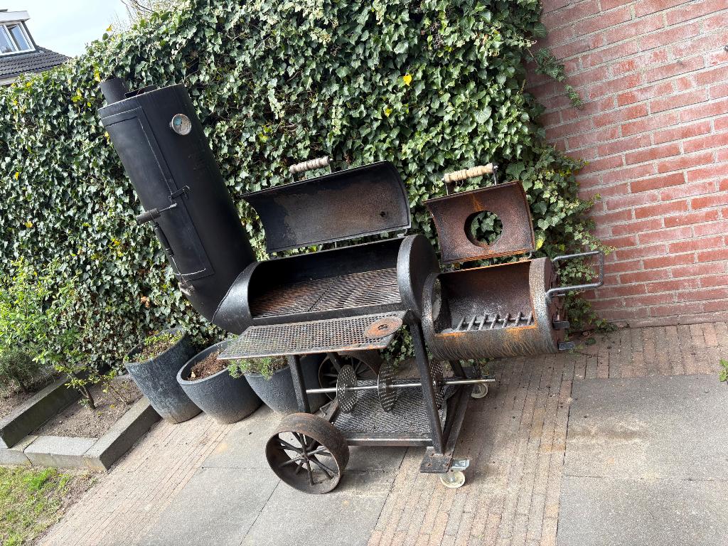 Oklahoma country smoker, Tuin en Terras, Houtskoolbarbecues, Ophalen, Gebruikt, Overige merken